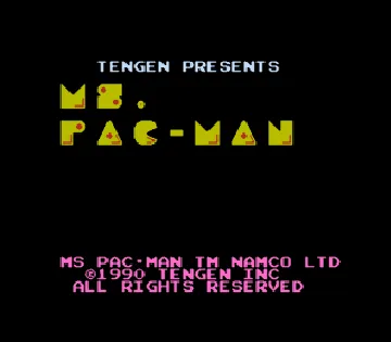 Ms. Pac-Man (USA) (Tengen) (Unl) screen shot title